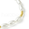 ABS Plastic Imitation Pearl Rice Beaded Stretch Bracelets for Women BJEW-JB10577-4
