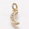 Brass Cubic Zirconia Pendants KK-P134-15-2