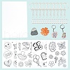 DIY Plastic Heat Shrink Film Paper & Iron Keychain Kits DIY-YW0009-30-1