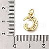 Rack Plating Brass Micro Pave Cubic Zirconia Pendants ZIRC-F142-13B-G-3