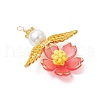 Handmade Glass Seed Beaded Angel Pendants PALLOY-MZ00764-01-3