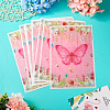 10Pcs Rectangle with Butterfly Pattern Paper Gift Bags CARB-TAC0002-04-5