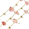 Handmade Nuggest Glass Beaded Chains CHC-F020-07G-02-1