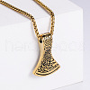 Stainless Steel Viking Axe Pendant Necklaces for Men XN5650-2-1