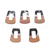 Pearlized Resin & Walnut Wood Pendants WOOD-C016-01C-1