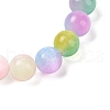 Natural Selenite Round Beaded Stretch Bracelets for Women G-U005-02E-2