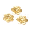 6-Petal Brass Bead Caps KK-I669-06G-1