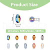 DICOSMETIC 500Pcs 10 Colors Electroplate Glass Beads EGLA-DC0001-10-2