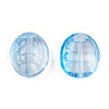 Transparent Spray Painted Glass Beads GLAA-N035-022-C05-2