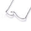 304 Stainless Steel Pendant Necklaces NJEW-H491-17-3