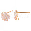 Brass Earring Findings KK-T062-221A-NF-3