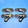 Iron Wooden Box Lock Catch Clasps IFIN-R203-93AB-1