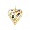 Brass Micro Pave Cubic Zirconia Pendants KK-D325-58G-02-1
