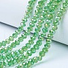 Electroplate Glass Beads Strands EGLA-A034-T6mm-B11-1