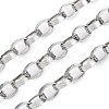 304 Stainless Steel Textured Rolo Chains STAS-P386-09P-1