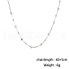 Fashionable Transparent Cube & Stainless Steel Link Chain Necklaces QZ2817-2-2