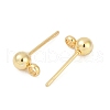 304 Stainless Steel Ball Post Stud Earring Findings STAS-Z035-01G-H-2
