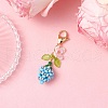 Flower Bud Glass Pearl & Seed Beads Pendant Decorations HJEW-MZ00275-02-1