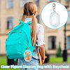   6Pcs 6 Colors Portable Travel Transparent Plastic Zipper Bags with Alloy Clasps ABAG-GA0001-29B-6
