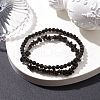 Chip & Round Natural Obsidian Beaded Stretch Bracelets for Women BJEW-JB10189-02-2