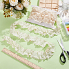 MAYJOYDIY US 3 Yards Cotton Flower Embroidery Pleated Lace Ribbon OCOR-MA0001-14A-4