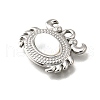 304 Stainless Steel Pave Natural White Shell Pendants STAS-C122-21B-02P-2