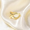 Rack Plating Brass Cuff Finger Rings for Women RJEW-M028-19G-5