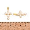 Shell Pearl Pendants ZIRC-F116-02-G-01-3