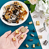   120Pcs 12 Styles Iron Folding Crimp Ends IFIN-PH0002-26-3