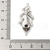Brass Micro Pave Clear Cubic Zirconia Fold Over Clasps KK-S382-09P-3