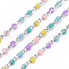 304 Stainless Steel Enamel Twisted Chains X-STAS-R100-40B-1