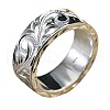 Sculptured Vine Pattern Brass Finger Rings for Women FS-WGD177A-04-6