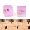 Frosted Glass Beads with Golden Glitter Powder X1-DGLA-NH001-8mm-01I-3