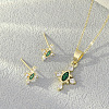 Cross Brass Micro Pave Cubic Zirconia Jewelry Set FS-WG607C5-01-5
