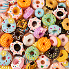 96Pcs 24 Styles Opaque Resin Donut Cabochons RESI-TA0001-64-3