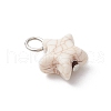 Crackle Opaque Acrylic Pendants PALLOY-JF03924-5