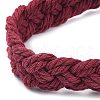 Handmade Macrame Cotton Threads Wrist Strap Pendant Decoration HJEW-JM02720-01-4