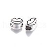 Tibetan Style Alloy European Beads TIBE-S314-97AS-RS-1