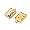 Brass Micro Pave Cubic Zirconia Pendants with Enamel KK-Z114-01G-3