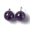 Natural Amethyst Pendants G-G926-02P-05-2