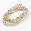 Electroplate Glass Beads Strands X-GLAA-K027-HR-A01-2