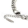 304 Stainless Steel Rectangle Link Bracelet with Cubic Zirconia for Women BJEW-P273-05A-EB-4