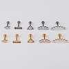 G23 Titanium Micro Pave Clear Cubic Zirconia Threadless Labrets WG2497D-04-2