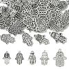 50Pcs 5 Styles Tibetan Style Alloy Pendants TIBEP-YW0001-79-1