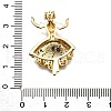 Rack Plating Brass Micro Pave Cubic Zirconia Pendants KK-D343-14G-A-3