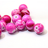 Spray Painted Drawbench Acrylic Round Beads ACRP-S657-12mm-M-2