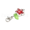 Star Alloy & Glass Pendant Decorations HJEW-JM03274-02-5