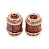 Rack Plating Brass Micro Pave Cubic Zirconia European Beads KK-F089-31RG-01-2