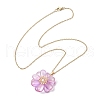 Glass Pendant Necklaces NJEW-MZ00112-01-3