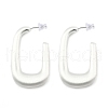 Rectangle Brass Stud Earrings for Women EJEW-U055-22S-2
